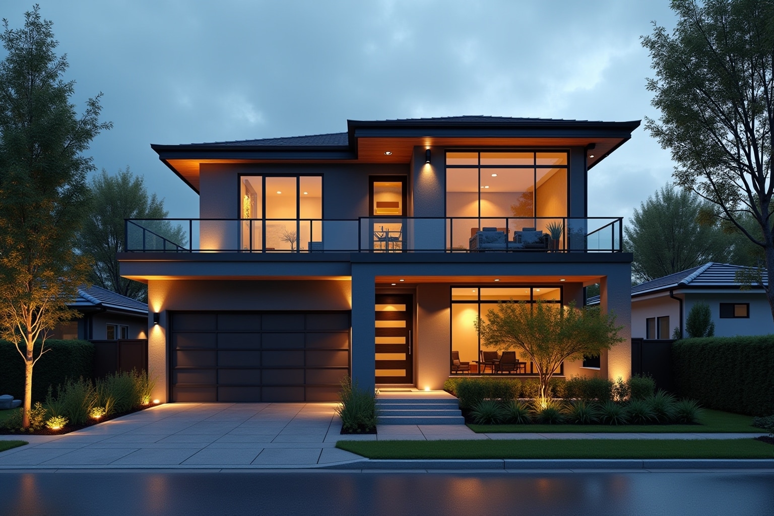 Moderne Hausfassadenfarben für stilvolle Gebäude